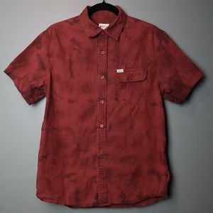 MATIX RED SHORT SLEEVE BUTTON UP SHIRT